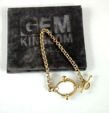 GEM KINGDOM 팔찌*체인 스톤*골드 925