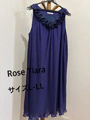Rose Tiara 보라색 슬리브리스 원피스 LL 파티 드레스