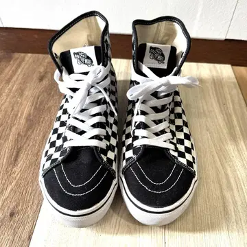 Vans 체크 무늬 하이컷 스니커즈 27cm