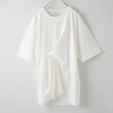 STUDIOUS 실크코튼 아지메 드레이프 T셔츠