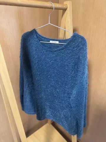 Chikashitsu + shaggy knit blue