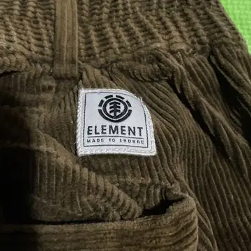 최종 가격 ELEMENT 코듀로이 워크 팬츠 브라운 L 스케이터
