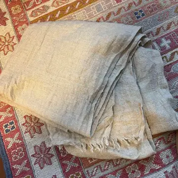 캐시미어? 알파카? 내추럴 베이지 프린지 스톨