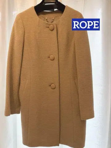 ROPE 크림색 롱 코트 사이즈 11 럭셔리 코트