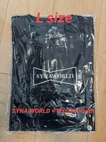 SYNAWORLD 블랙 T셔츠 L 사이즈