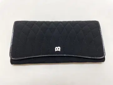 블랙 퀼팅 장지갑