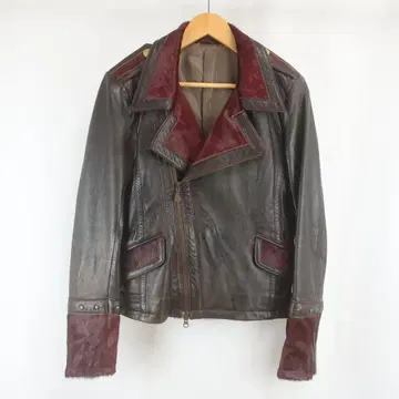 VINTAGE TORNADO MART 천연 가죽 라이더 자켓