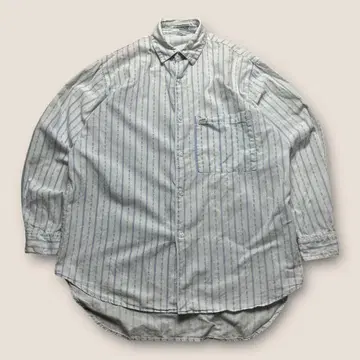 90s GUESS 스트라이프 셔츠 화이트 빈티지