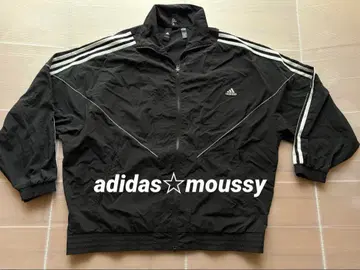 adidas moussy 콜라보 나일론 자켓 블루종 마우지
