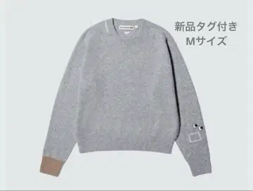 택 포함 새상품 유니클로 안야 힌드마치 콜라보 스웨터 M 사이즈 그레이