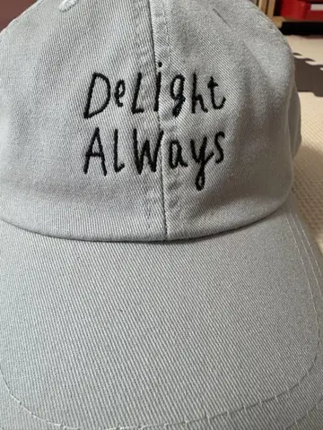 그레이 자수 캡 'DeLight AlWays'