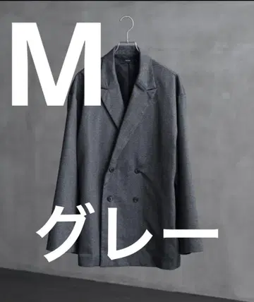 callne 카르네 울 블렌드 헤링본 더블 자켓 M
