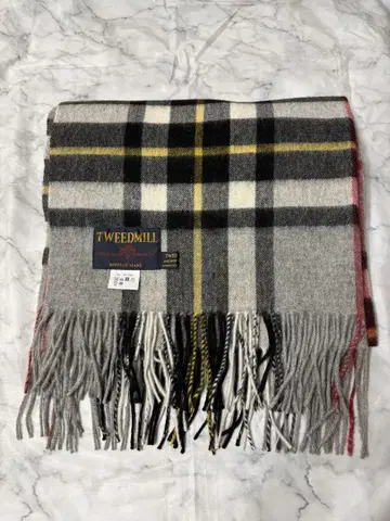TWEEDMILL 울 체크 무늬 스톨