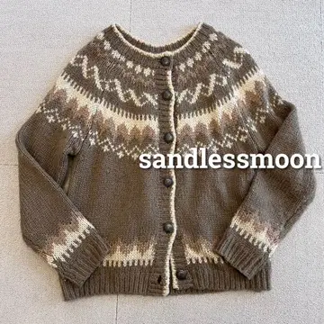 sandlessmoon 니트 가디건 노르딕 콘초
