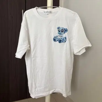 RUMSODA 곰 자수 화이트 T셔츠