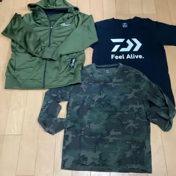 다이와 T셔츠 XL 블랙 긴팔 XL 카모플라쥬 가마가츠 후드티 그린 XL