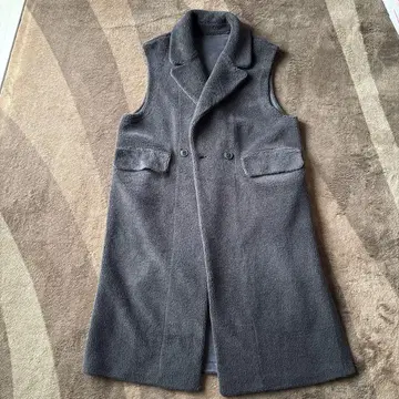 야마다야 FENNEL 다크 그레이 페이크 무스탕 롱베스트