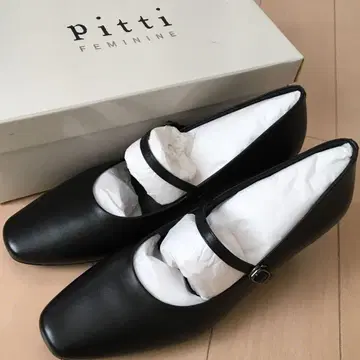 pitti 피티 천연 가죽 펌프스 블랙
