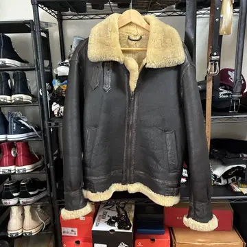 B3 플라이트 자켓 리얼 무스탕 시어링 가죽