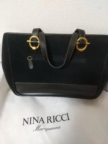 레어 NINA RICCI 니나리치 포멀 백 가죽 x 스웨이드