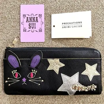 안나수이 ANNA SUI 장지갑 마이미미 토끼 L자 지퍼 블랙