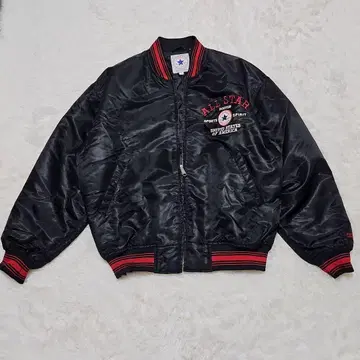 컨버스 [ L ] 90~00s 바시티 자켓 나일론 블랙&레드