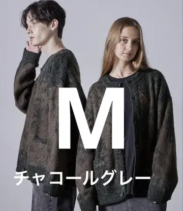 clel 모헤어 블렌드 샤기 디자인 크루넥 가디건 M