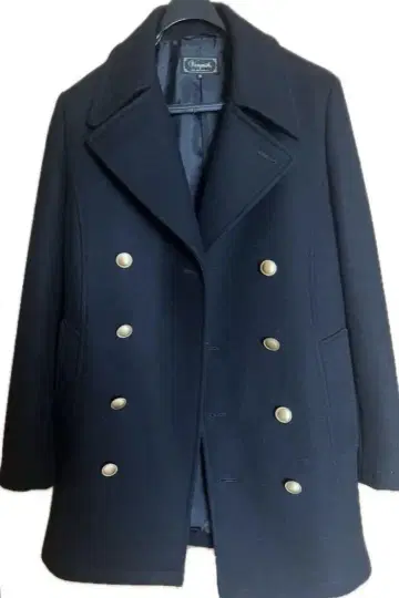 Vanquish 더블 브레스트 피 코트 S