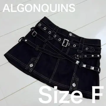 ALGONQUINS [새상품급] 블랙 플리츠 스커트 Size F 고스로리