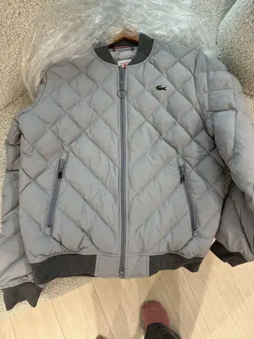 LACOSTE 그레이 퀼팅 자켓