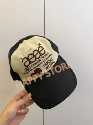 aeae 야구 모자 베이지/블랙