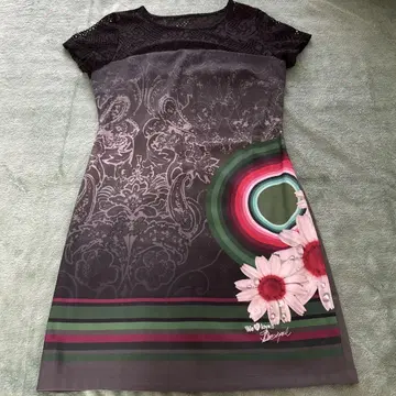 컨디션 최상! Desigual 데시구알 레이스 반팔 원피스