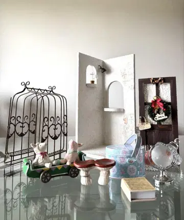 인형 잡화 배경 세트