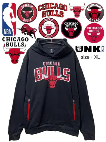 NBA Chicago Bulls 후드티 XL 블랙 USA 구제 의류