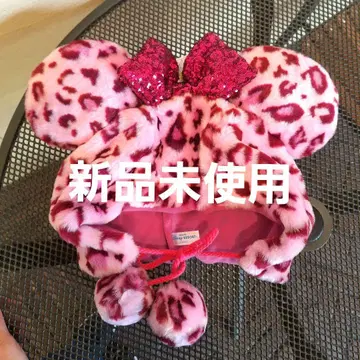 [ 새상품 ] 미니 팬캡 레오파드 무늬 헤이세이 갸루 핑크