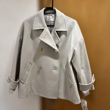 새상품, 미사용 ANNA LUNA 베이지 더블 브레스트 P 코트