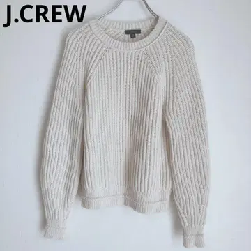 제이크루 긴팔 니트 쿨넥 긴팔 스웨터 리브 베이지 XS