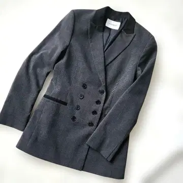 [ 새상품급 ] MOUSSY 그레이 더블 브레스트 테일러드 자켓 겉옷