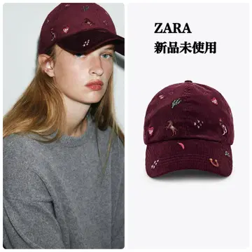 완판템 ZARA 자수 코듀로이 캡 택 포함 새상품