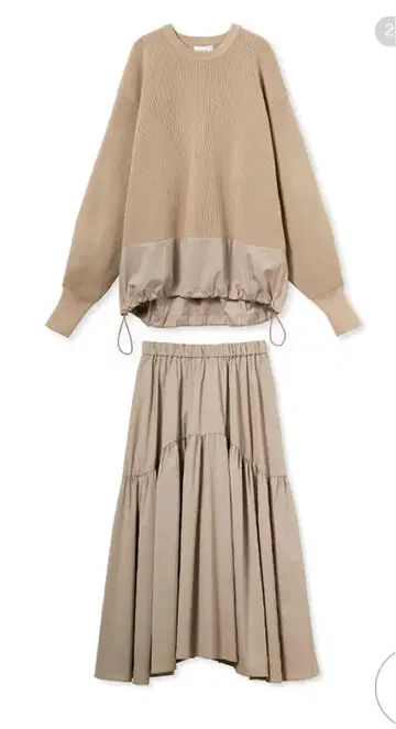 emmi atelier 풀오버 스커트 셋업 새상품