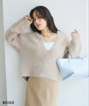 모헤어 스키퍼 니트탑