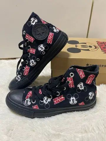 CONVERSE 미키마우스 패턴 하이컷 스니커즈