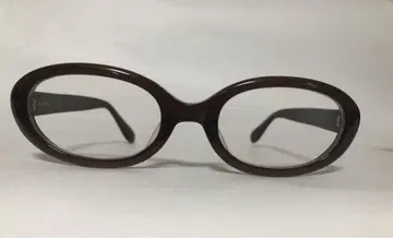 하쿠산 안경점 다크 브라운 오벌 안경