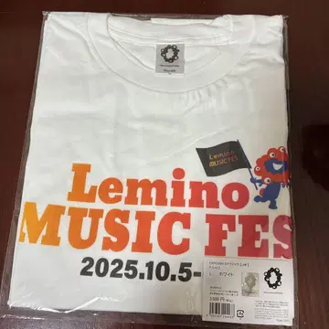 expo2025 미야쿠미야쿠 Lemino MUSIC FES 티셔츠 화이트