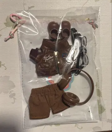 브라운 옷 갈아입기 의류 세트 라브브