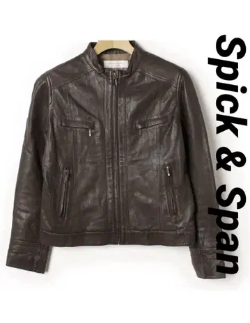 Spick & Span 브라운 가죽 자켓