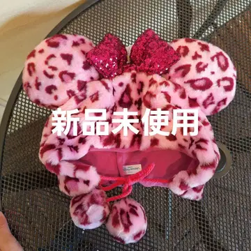[ 새상품 ] 미니 팬캡 레오파드 무늬 헤이세이 갸루 핑크