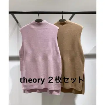 Theory 21aw 슬리브리스 풀오버 니트 캐시미어 혼방