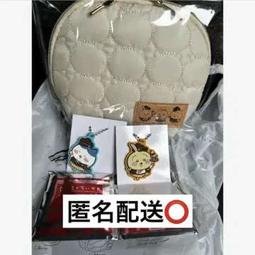 치이카와 (먼작귀) 코코스 콜라보 퀼팅풍 파우치 러버 마스코트 3종 세트