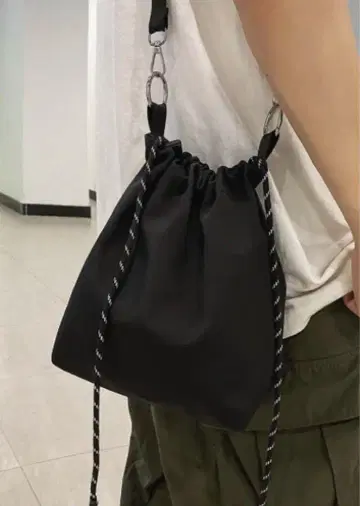 블랙 복조리형 숄더백